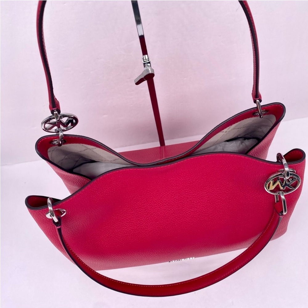 Michael Kors Christina Large Pebbled Leather Shoulder Bag - Picture 10 of 15